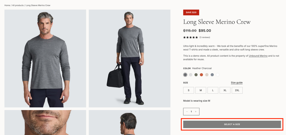 Select a size